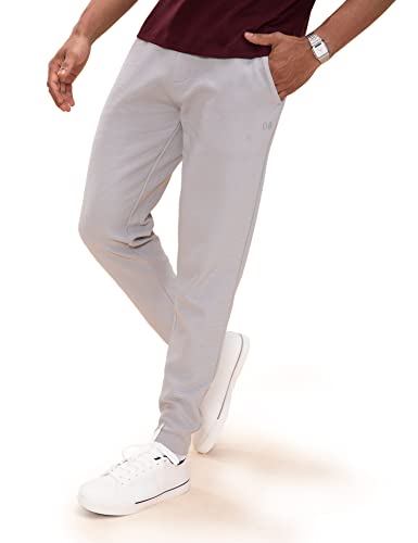 Image of DAMENSCH Men's Regular Fit Mid Rise Ottoman Joggers | Stylish Joggers for Casual Wear