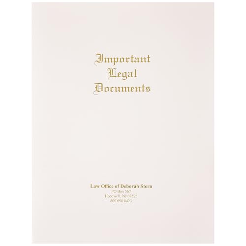 Exhibitindexes® Personalized Important Legal Document Folders - Pack of 5