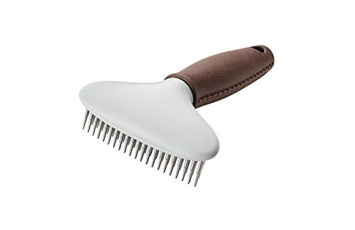 Hunter SPA Entwirrungsstriegel zweireihig, zum Entfernen von losem Haar und Schuppen, 16 x 11,5 cm