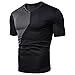 Xmiral T-Shirt Uomo,T-Shirt Divertente Uomo,T-Shirt Basic,T-Shirt Girocollo Semplice,Simple Tee, Maglietta a Maniche Corte, Uomo M Nero