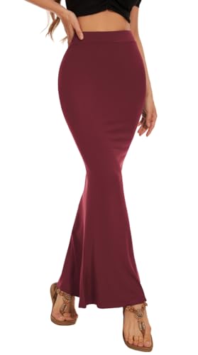 Women Elastic High Waist Stretchy Bodycon Mermaid Skirt3