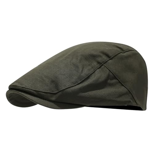 Image of Quanhaigou Men's Cotton Flat Ivy Gatsby Newsboy Driving Hat Adjustable Irish Cabbie Ivy Driving Hunting Cap