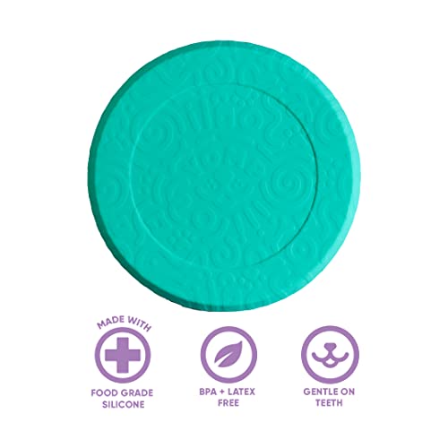 FetchFlyer Dog Frisbee Toy – Interactive Outdoor Fetch Toy Designed for Safe Pet Play, Made from Textured & Non-Toxic Silicone – for Soft and Medium Chewers FetchFlyer Dog Frisbee Toy – Interactive Outdoor Fetch Toy Designed for Safe Pet Play, Made from Textured & Non-Toxic Silicone – for Soft and Medium Chewers