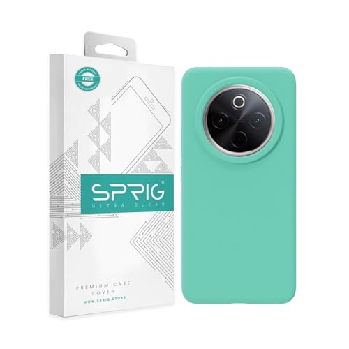 Image of SPRIG Compatible with Vivo T4 Premium SilkTone Back Cover Drop Tested Shock Proof Mobile Case for Men, Women, Boys and Girls with Camera Protection (Turquoise Blue)