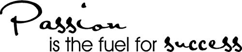 Wall Decal Passion is The Fuel for Success Life Inspirational Quote Cute Wall Vinyl Decal Motivational Inspired Quote Art Saying Lettering Stencil Sticker Wall Decoration