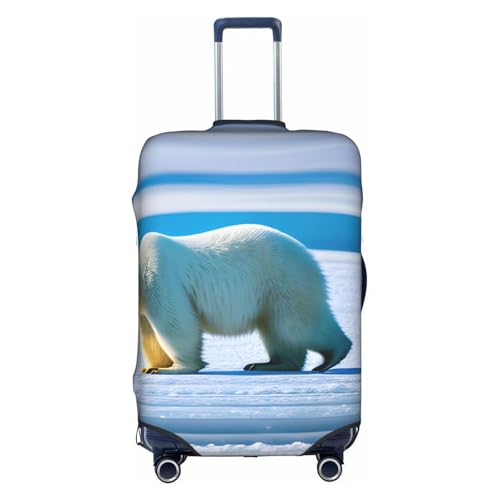 Polar Bear Ice Tsa Approved Luggage Cover For 18-32 Inch Suitcases Scratch-Resistant Stretch Luggage Cover