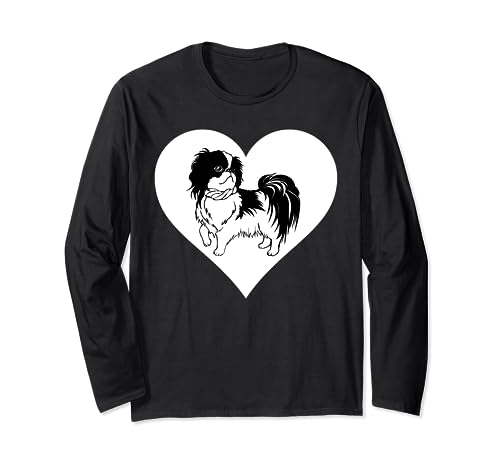 Japanese Chin Dog I Love Japanese Chin Dogs Long Sleeve T-Shirt, Black