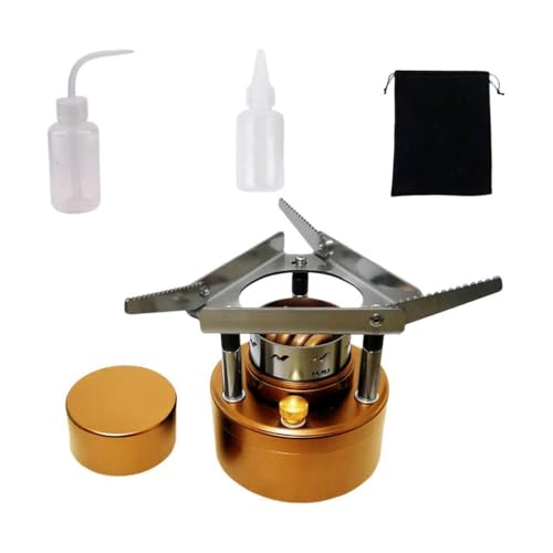 SheerFaring Hornillo de Alcohol para Senderismo Y Picnics, Oro