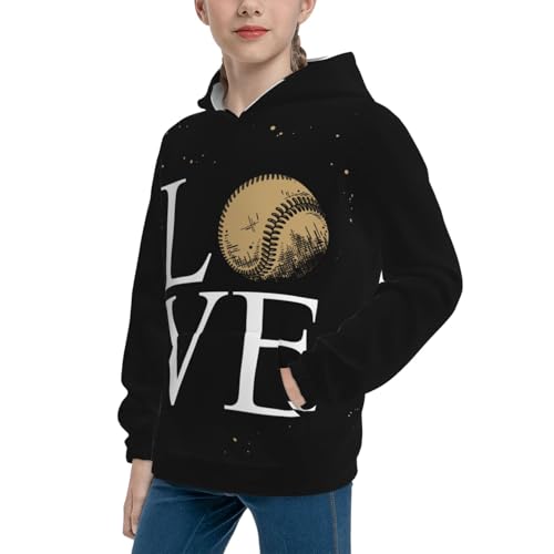 Vintage Baseball Player Hoodie Youth Hooded Sweatshirt 3D Digital Printed With Pockets Tops4