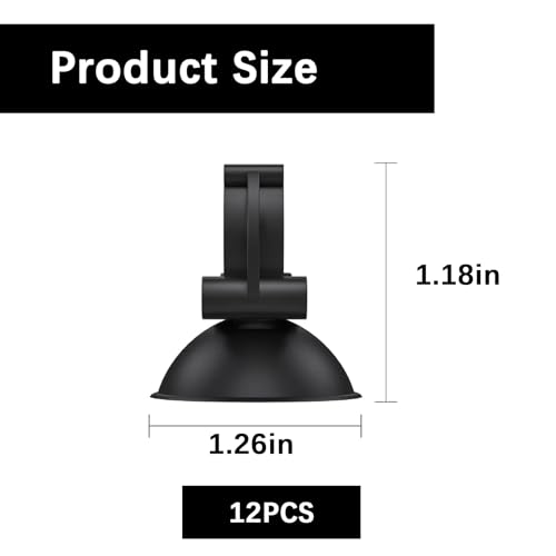 12 Stück Saugnapf Aquarium,Aquarium Heizer Saugnäpfe,Schwarz Aquarium Saugnäpfe,Saugnäpfe Aquarium,Heizstab Saugnapf Schlauch Halter Rohrhalter,für Aquarien Ersatz-Saugnäpfen Zubehör