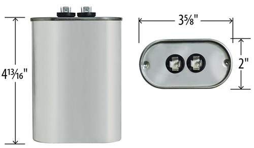 Mars 12050 - 55 uF MFD x 440 VAC Genteq Replacement Capacitor Oval # C455L / 97F9084