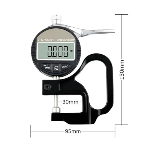 Calibrador digital de espesores 0,001 mm, rango 0-12,7 mm miniatura 3