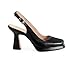CASALANDER High Heels for Women Slingback Square Toe Pumps Shoes Closed Toe Heels Mary Jane Fashion Dressy Platform Heeled Sandals Black Size 7.5