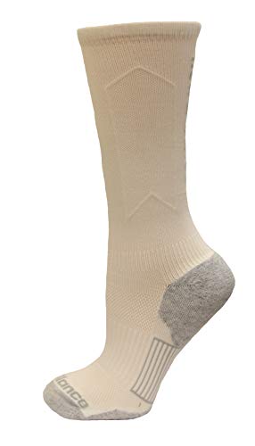 Image of New Balance Strategic Cushion Running Crew Socks, White, (M) Ladies 6-10 /Mens 6-8.5, 1 Pair