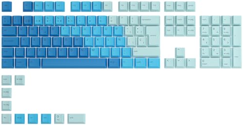 GLORIOUS GPBT Tastenkappen (115x) Cherry-Profil PBT, ISO in Ozeanblau – Ansicht 1
