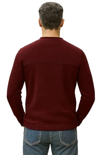 Image of RodZen Men's Cotton Blend Full Sleeve Solid Henley T Shirts