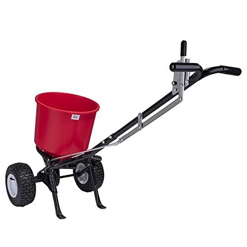 EarthWay 2600A-PLUS Spreader Lawn Aerator & Fertilizer Spreader, 40lb Hopper Capacity, Red, Durable, All Terrain Pneumatic Tires, Rust-Proof Polypropylene, Epoxy Coated Steel Frame - Image 6