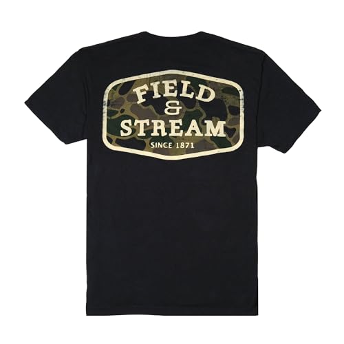 Field & Stream Camo Badge Tee Shirt Black