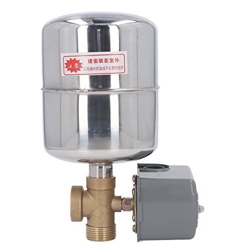 Régulateur de pression pour pompe à eau automatique, kit de pressostat électronique avec réservoir de pression en acier inoxydable, clapet anti-retour,...