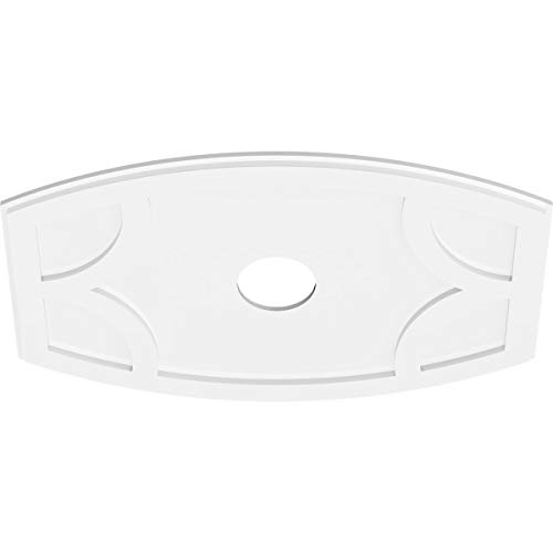 Image of Ekena Millwork CMP34X22KY-05000 Kailey Architectural Grade PVC Contemporary Urethane Ceiling Medallions 34 inchW x 22 5 /8 inchH x 5 inchID x 18 1 /4 inchC x 1 inchP