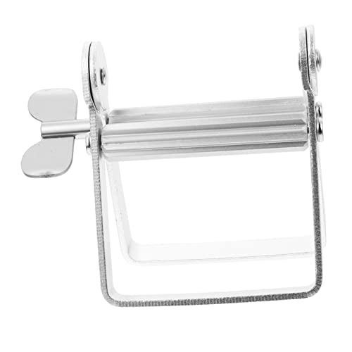 BCOATH Stainless Steel Extruder Squeezer Toothpaste Tube Wringer Childrens Toothpaste Toothpaste Exprimidor De Jugos Automático Rotate Tube Dispenser Crimp Tool Silver Aluminum Alloy