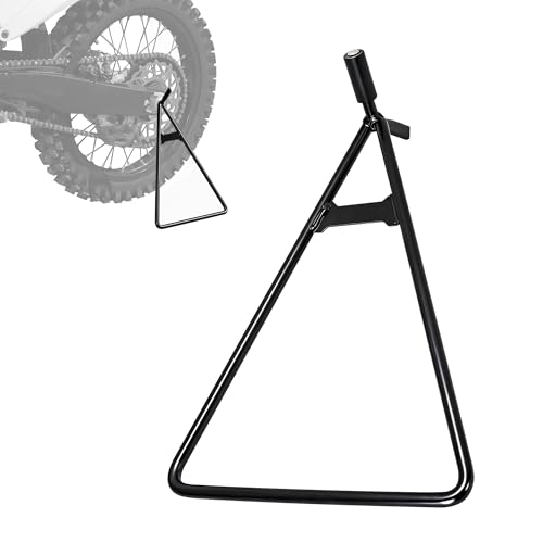 JFG RACING Dirt Bike Triangle Stand,Universal Motorcycle Kickstand Rear Side Wheel Holder for Dirt Pit Bike Supermoto Motocross Enduro-Black