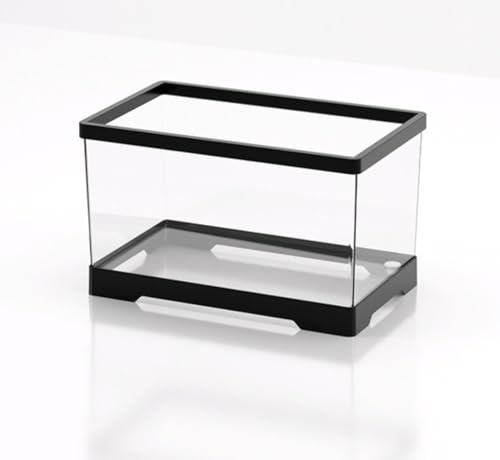 Ladfrol 亀 水槽 亀の水槽 亀 飼育ケース 大きい 初心者セット 脱出防止 透明 軽量 透気 両生飼育箱 亀ケージ カメ 飼育セット リクガメ 半水棲ガメ ボックス 排水孔 耐久性 爬虫類 両生類用ケージ 360°観察 亀用 魚用ボックスも可能 (