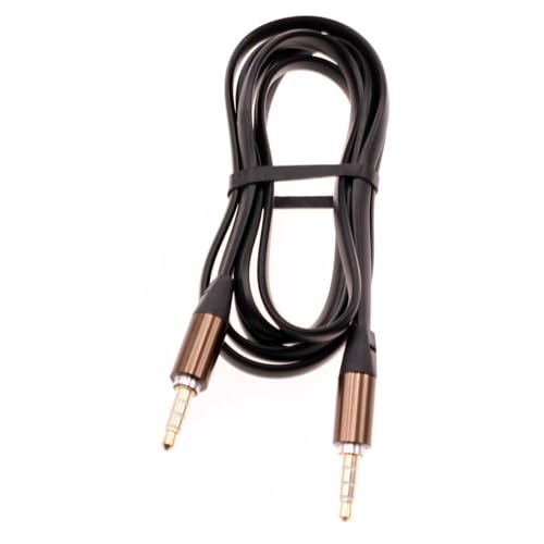Cable Auxiliar 3.5mm para Audio con Jack Plano Negro