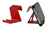 The SkyClip Airplane Cell Phone Back of Seat Inflight Tray Table Clip and Sturdy Phone Stand, Compatible with iPhone, Android, Tablets, and Readers, Travel Must Have (Red 2 Pack)