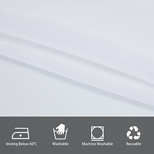 Kasunpul 10 Pcs Round Tablecloth 90 Inch, Premium Polyester Table Cloth Round Cover,Reusable White Table Cloths For Parties Wedding Banquet Restaurant #TOP3