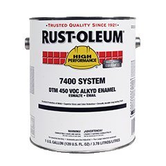 Rust-Oleum 944300 Safety Yellow High Performance 7400 System Less Than 450 VOC DTM Alkyd Enamel Paint, 5 gal Bucket, State restrictions Apply Cannot Ship into Arizona