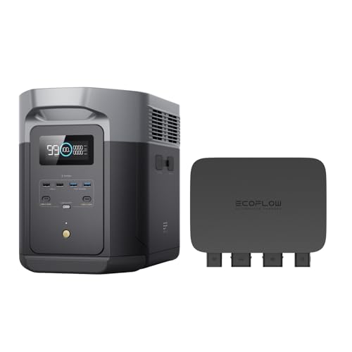 EcoFlow 800W Batterieladegerät mit Delta 2 MAX Powerstation, 3-in-1 schnelles DC-DC-Ladegerät, Autobatteriepflege&Starthilfe, 8×schnelleres Laden als über Zigarettenanzünder, lädt 2kWh in 2,6 Stunden