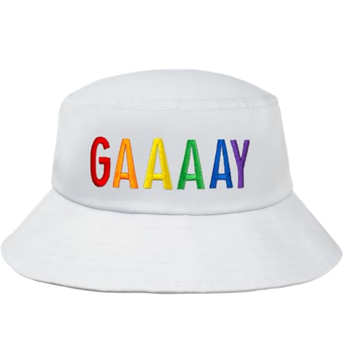 Image of Gay Pride Trucker Hat for Men and Women Rainbow LGBT Embroidered Adjustable Washable Baseball Cap Accessories Gifts