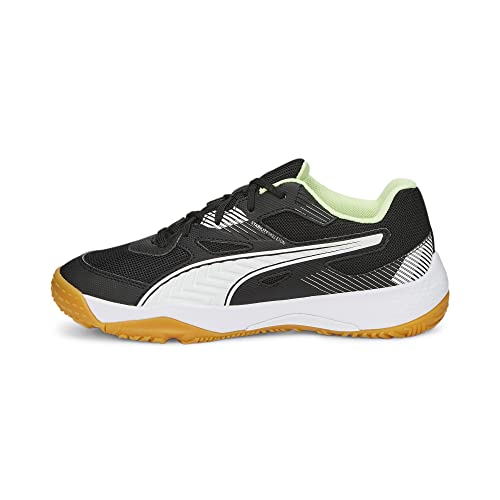 PUMA Solarflash Jr II Hallenturnschuh, Black White-Fizzy Light-Gum, 37.5 EU