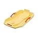 Menolana Kids Downhill Snow Sled with Brake Handles with Pull Rope,Lightweight Snow Sleds 24.6inch Long Multipurpose for Kids Winter Fun Dunes Sand Sled, Yellow