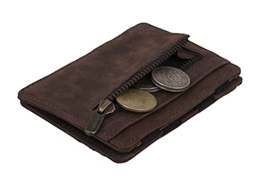URBAN FOREST Vintage Brown Leather Magic Wallet for Men 6 31V09uD+7FL