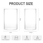 Fixwal 12pcs Clear Glass Cylinder Vases, 6 Inch Tall, Modern, Clear, Solid, Cylinder, Vase, Home Decor - Image 2