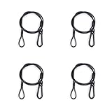 Sicherheitsseil aus Stahl, 76 cm, für Beleuchtung und Bühnenausrüstung, Sicherheitskabel mit Karabiner