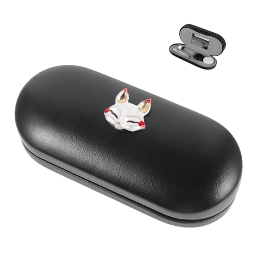 HOUDERCO Étui à Lunettes Portable Boîte à Lunettes Double Couche pour Voyage Et Maison avec Accessoires