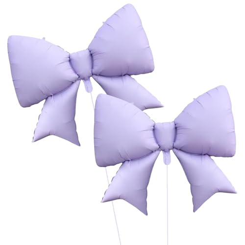 GOTPASS 2 Pieces Jumbo Bow Foil Balloon Purple Bow Balloon for Wedding Party Decoration Baby Shower Party Supplies