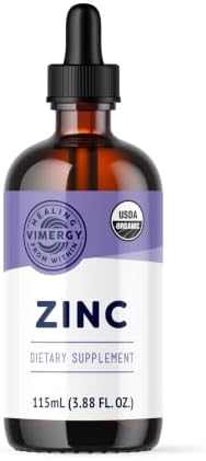 VIMERGY USDA Organic Zinc Supplements for Women & Men (7.5mg Liqu...