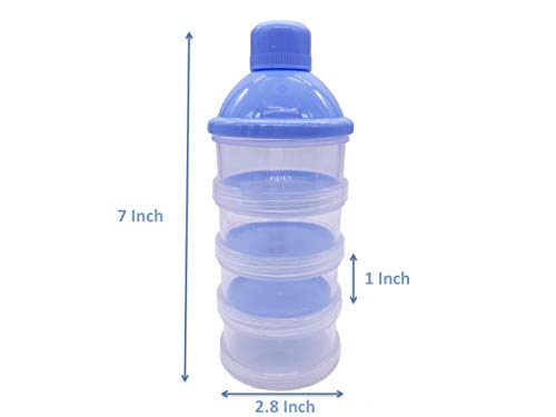 Goldenvalueable Non-Spill Milk Powder Dispenser/Storage Container, Blue (2pcs)