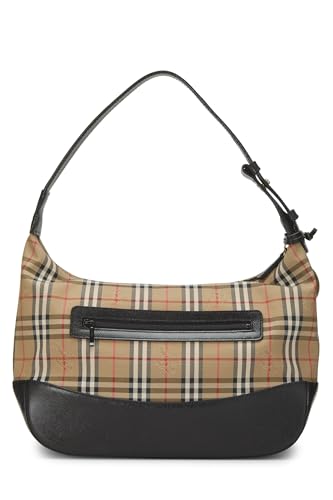 Pre-Loved Haymarket Check Shoulder Bag, Black4