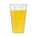 Amici Home Rooster Hiball Glass | 16 Oz | Italian Made, Recycled Glass with Green Tint | Drinking Glass with Embossed Design for Water, Juice, Cocktails (Set of 6)
