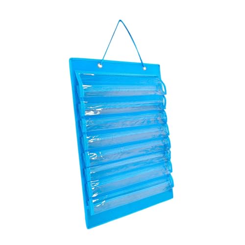 Colaxi Karate Belt Organizer,Taekwondo Belt Display Holder,Portable,Dustproof,Collection,Felt,Karate Belt Display Holder for 8 Belt, Blue