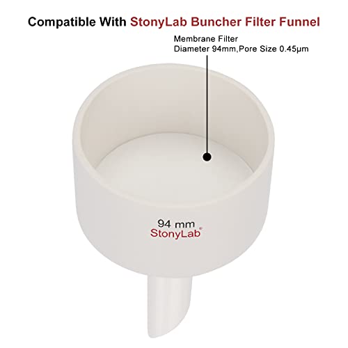 Image of stonylab Nylon Membrane Filters, Hydrophilic Nylon Membrane Disc Filters with 0.45 μm Pore Size and 94 mm Diameter