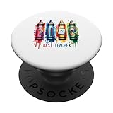 Photo Gallery pastelli colorati con scritta "best teacher ever", regalo di fine anno scolastico popsockets popgrip adesivo Photo Gallery pastelli colorati con scritta "best teacher ever", regalo di fine anno scolastico popsockets popgrip adesivo