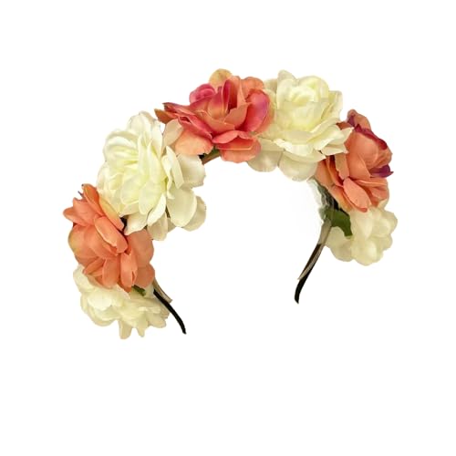 CHJAN - Guirnalda floral romántica para novia, guirnalda para novia, accesorios para el cabello, diademas para niños