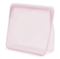 STASHER Stand-Up Reusable Silicone Storage Bag, Freezer bag, Food Container, Mega, 3.07L Pink 73094