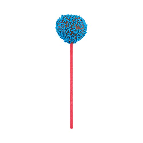Restaurantware Paper Cake Pop and Lollipop Sticks - 25 Pack - Pastry Tek Red Disposable 5.9 Inch Party Candy Sticks
